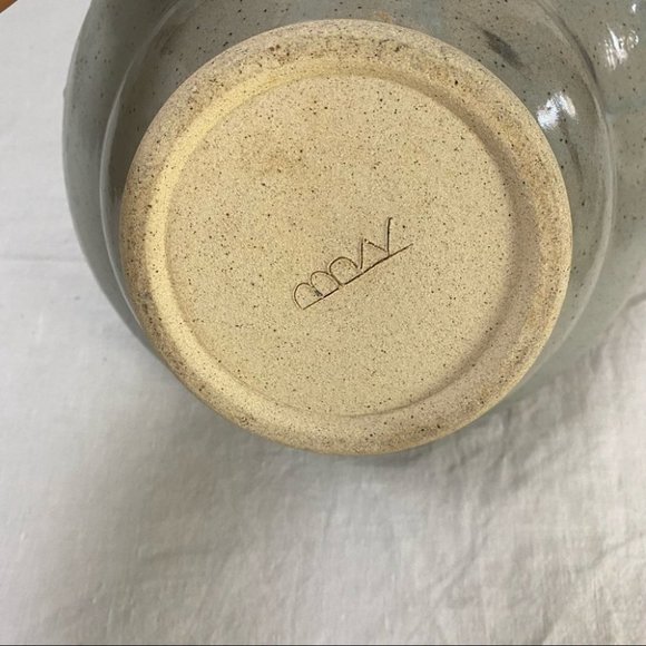 Large Blue Handmade Ceramic Pottery Bowl Dish - Picture 4 of 8